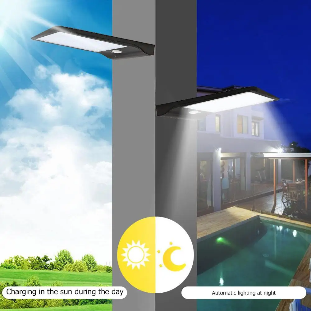 

48LED Solar Lamp without Pole Outdoor Wall Small Street Waterproof LED Induction Solar Lamp Three Function White Light