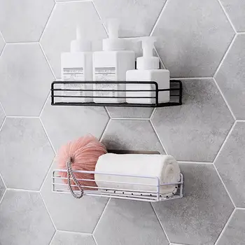 

2020 Bathroom Shelf Shower Gel Adhesive Shampoo Holder Bathroom Shelf Organizer Suction Cup Basket Wall Storage Rack