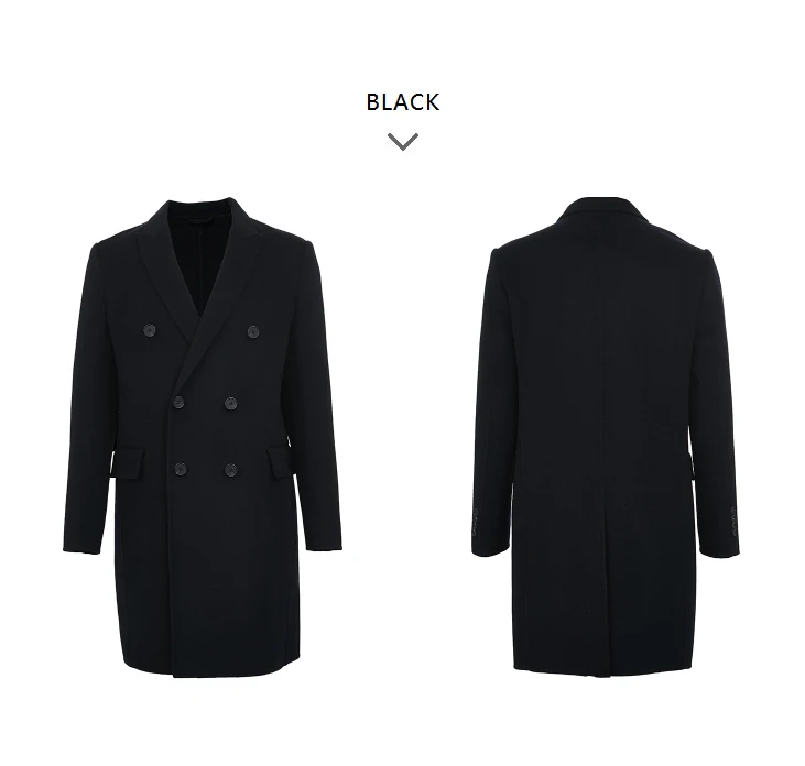 Мужская шерстяная куртка средней длины, шерстяное пальто, Осеннее и зимнее пальто S | 419327507