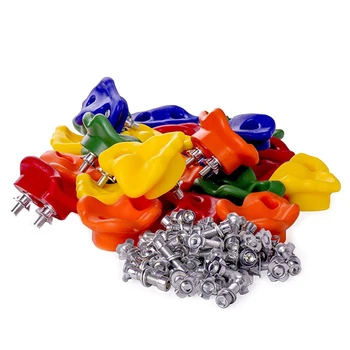10Pcs/set Kids Climbing Wall Grips Climbing Rock Wall Stones Hand Feet Holds Grip Gymnastic Fitness Tool With Screws 1