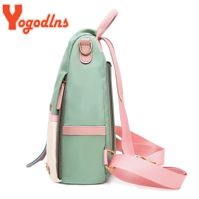 Yogodlns Fashion Backpack Women Travel Casual School Bag For Teenage Girl Female Oxford Cloth Rucksack Knapsack