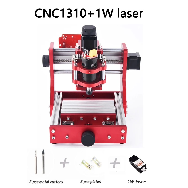 Cnc 1310 фрезерный станок по дереву, все металлические рамы, фрезерный станок с ЧПУ, гравировальный станок по алюминиевой меди - Цвет: cnc1310 with 1000mw