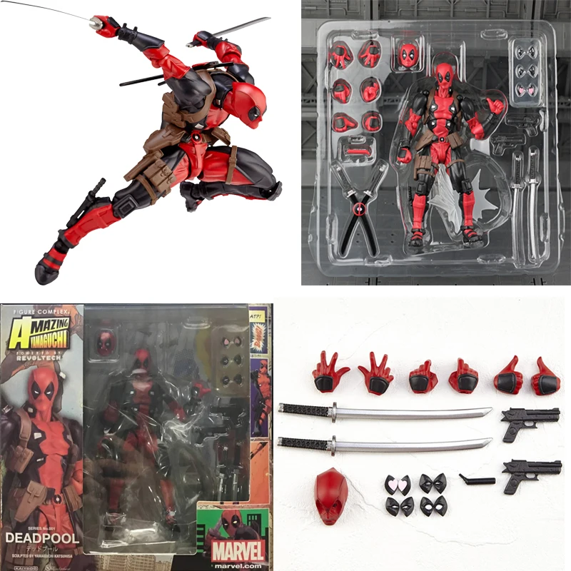 Yamaguchi Revoltech Deadpool NO.001 Action Figure Collectible Toy For Kids