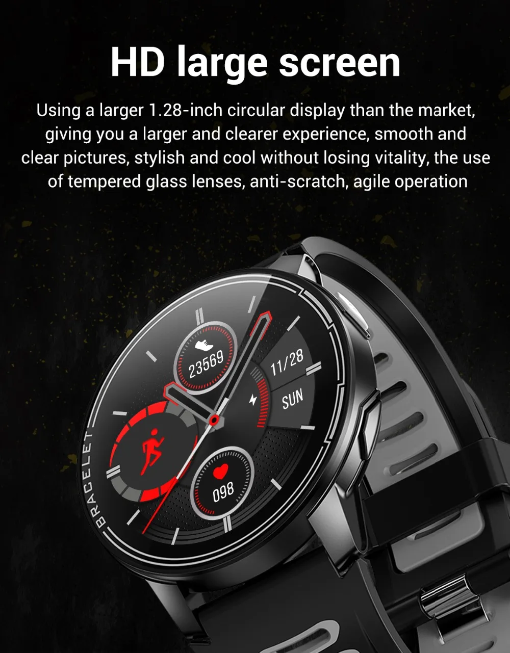 2020 New L6 Smart Watch Ip68 Waterproof Sport Men Women Fitness Tracker Heart Rate Monitor Smart Bracelet