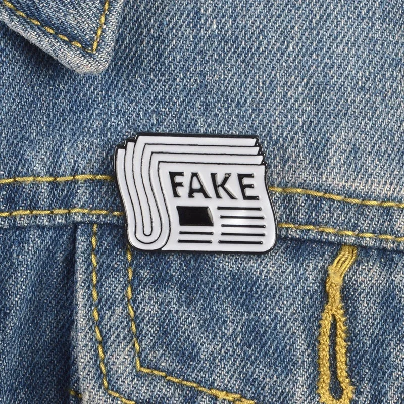 Поддельные булавки поддельные новости Броши Смешные значки Булавки на