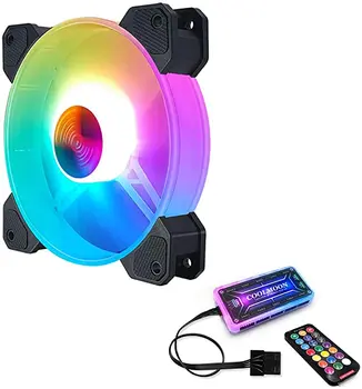 

COOLMOON Computer Case PC Cooling Fan RGB Adjust 120mm Quiet + IR Remote New Computer Cooler RGB CPU Case Fan