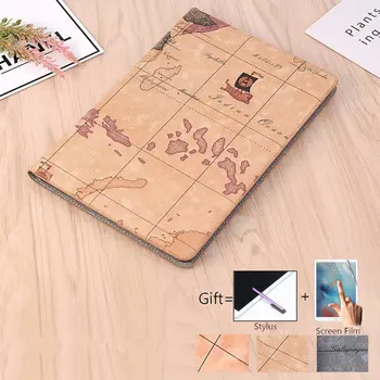 

World Map Pattern Leather Flip Shell Cover Case for IPad 10.2 inch 7th Generation 2019 A2200 A2197 Smart Stand Coque Capa Funda