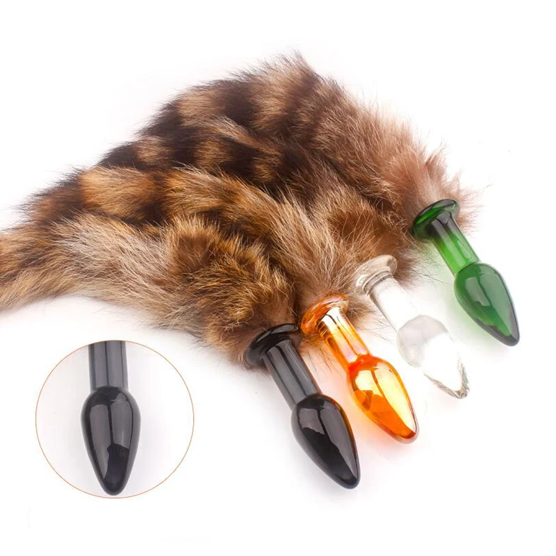 Crystal Butt Plug Sexy Fox Tail Anal Smooth Fur Erotic Adult Toys for Women Female Gay Couples Flirting |