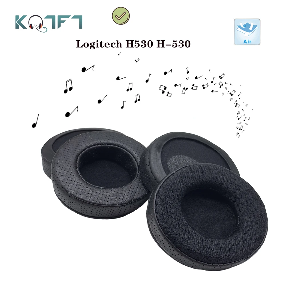

KQTFT Breathable style Absorb sweat Replacement EarPads for Logitech H530 H-530 Headphones Parts Earmuff Cover Cushion Cups