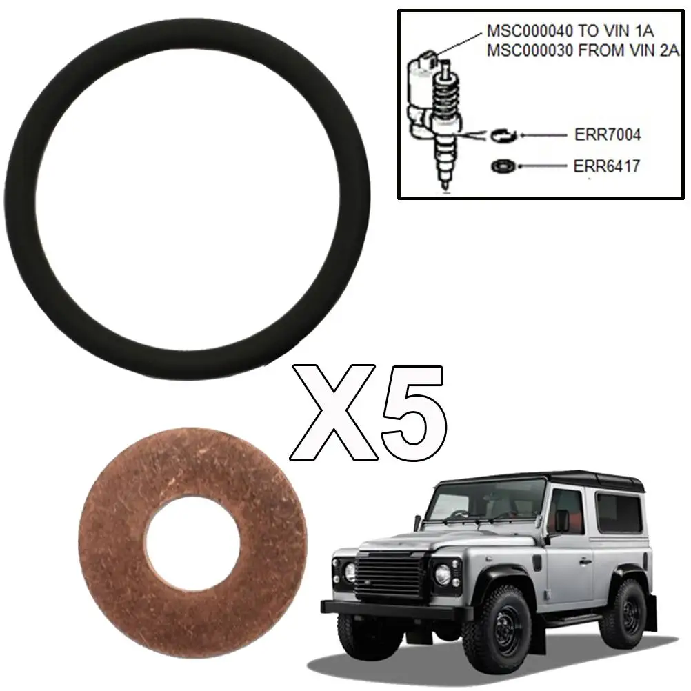 Diesel Injector Sealing O-Ring & Washer Kit ERR7004 Fit for L R Discovery 2 Defender TD5 Diesel Injector 