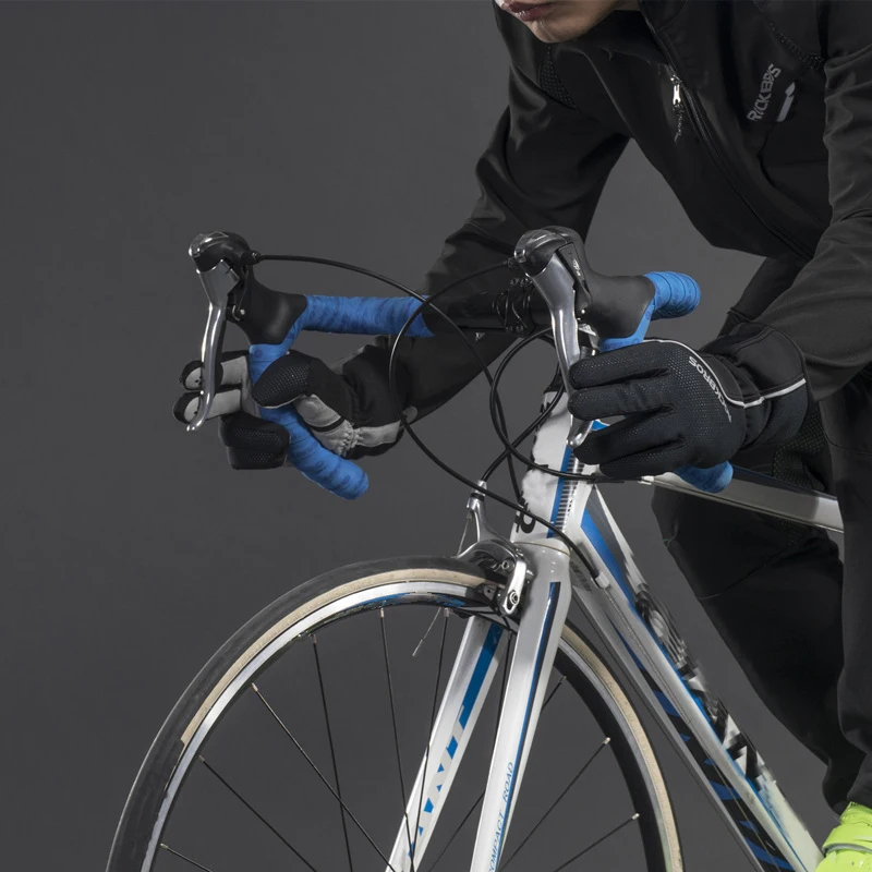 ROCKBROS велосипедные перчатки мужские полный палец велосипедные перчатки ветрозащитные термальные велосипедные перчатки велосипедные гуантес Mtb противоскользящие