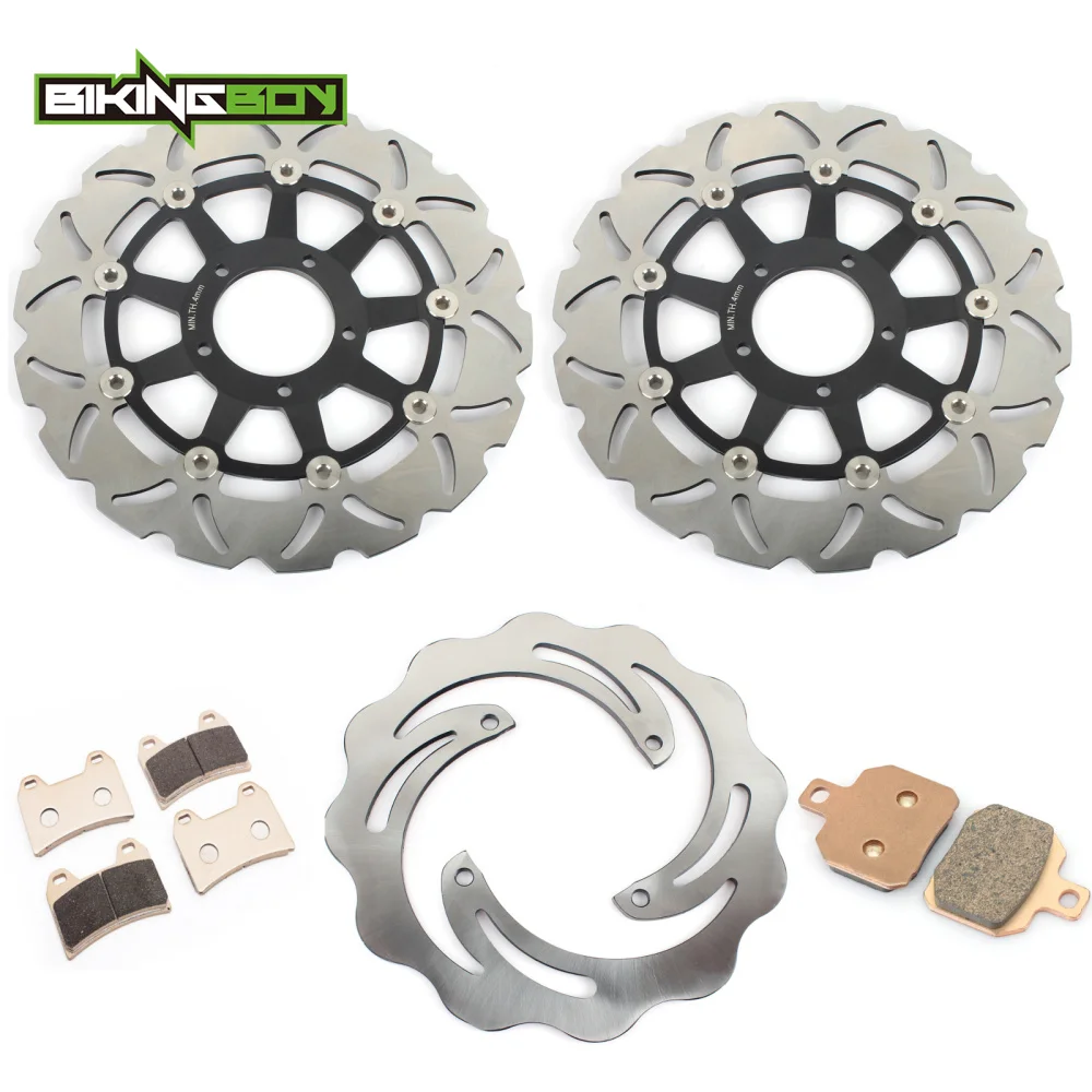 BIKINGBOY для поездок на мотоцикле DUCATI Hypermotard 796 2010-2013 Hypermotard 1100 2007 2008 2009 спереди и сзади тормозные диски роторы колодки - Цвет: Wavy Black