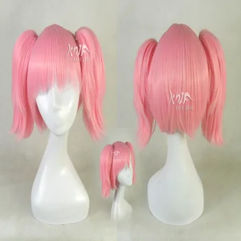 

Hot sale hat wigs Puella Magi Madoka Magica Kaname Madoka Pink Jaws Clamp Cosplay Anime Wig