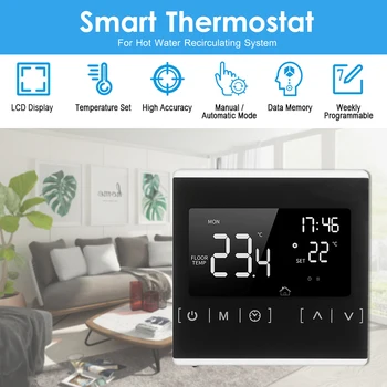 

Touchscreen Thermostat Programmable Electric Water Heating Thermostat System Thermoregulator AC 85-250V Temperature Controller
