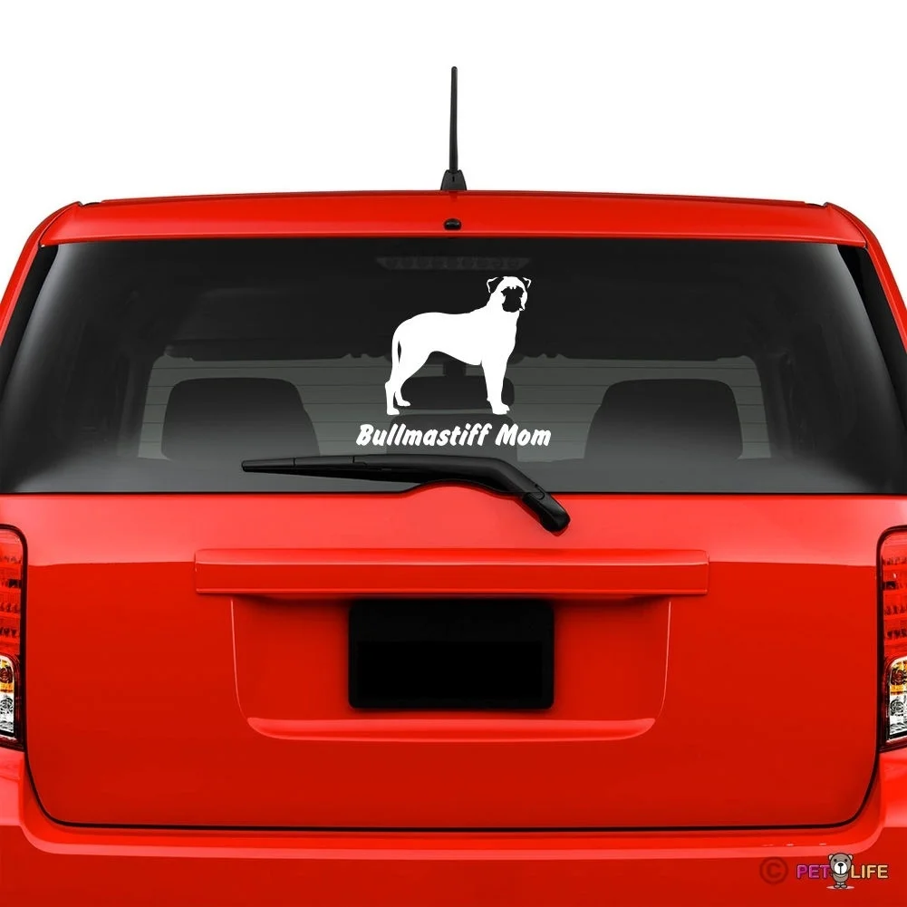 Bullmastiff мама стикер для лобового стекла виниловые авто окна наклейки