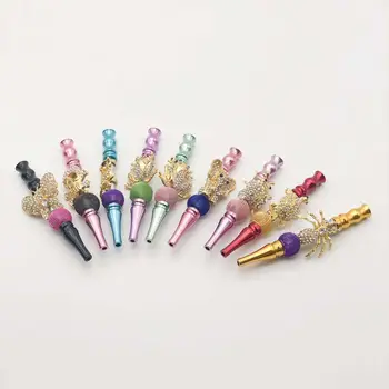 

butterfly elephants spider frog animal Cool Handmade Inlaid Jewelry ball Alloy Shisha Hookah Tips Mouthpiece Tip