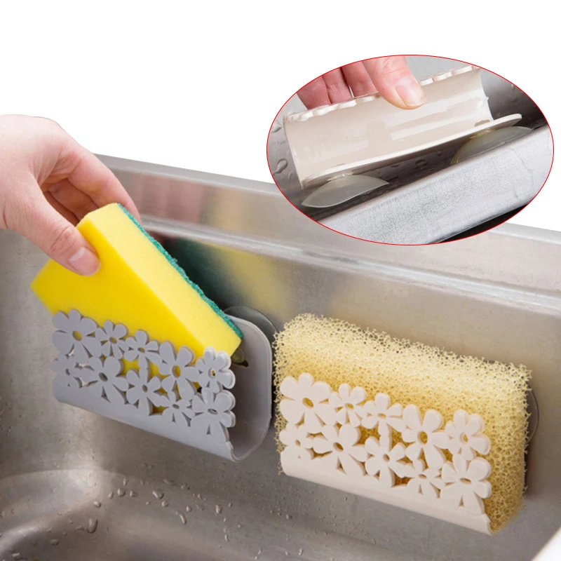 Unique Bargains Instant Dry Sink Organizer, 11.8 inch Kitchen Sink Caddy Sponge Holder Dark Grey