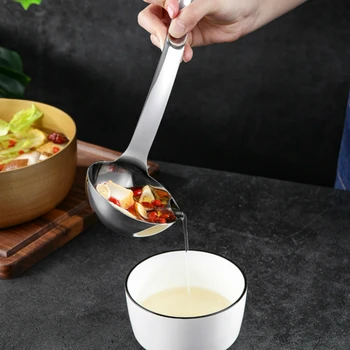 

Kitchen Accessories Gadgets Stainless Steel Scoop Filter Grease Spoon Colander Spoon Soup Oil Separation Cooking Colander Tools