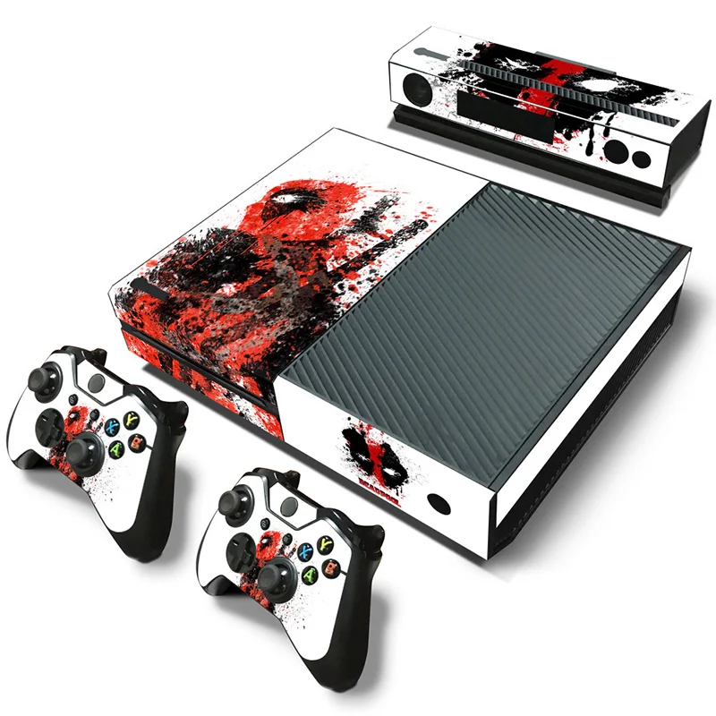 Marvel Spiderman Deadpool Sticker for XBOX ONE Skin Sticker Console and Controllers for XBOX ONE Gamepad Controller Decal 