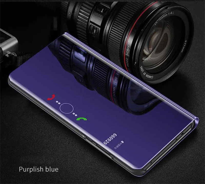 Чехол для samsung Galaxy C7Pro C7 Pro Чехол роскошный зеркальный умный кожаный флип-чехол для samsung Galaxy C7 C9 Pro Чехол для телефона чехол s - Color: Purple