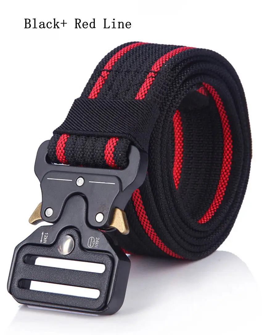 38mm Width Belts For Men Army Military Tactical Belt Metal Quick Release Buckle Adjustable Mens Outdoor Training Waist Belt