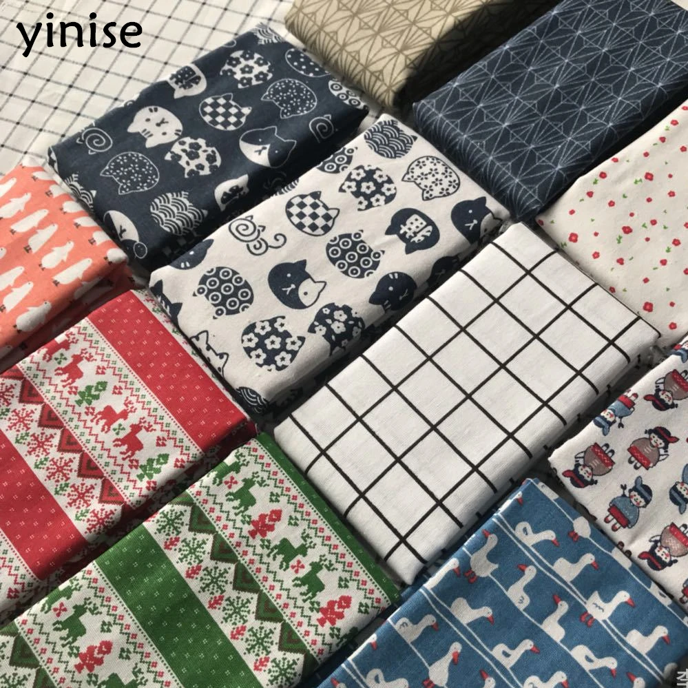 LINEN Cotton Fabric For Clothing Quilting Twill Fabrics Cloth CAT DIY Sofa BAG Curtain Tablecloth Cushion CRAFT SEWING Materials