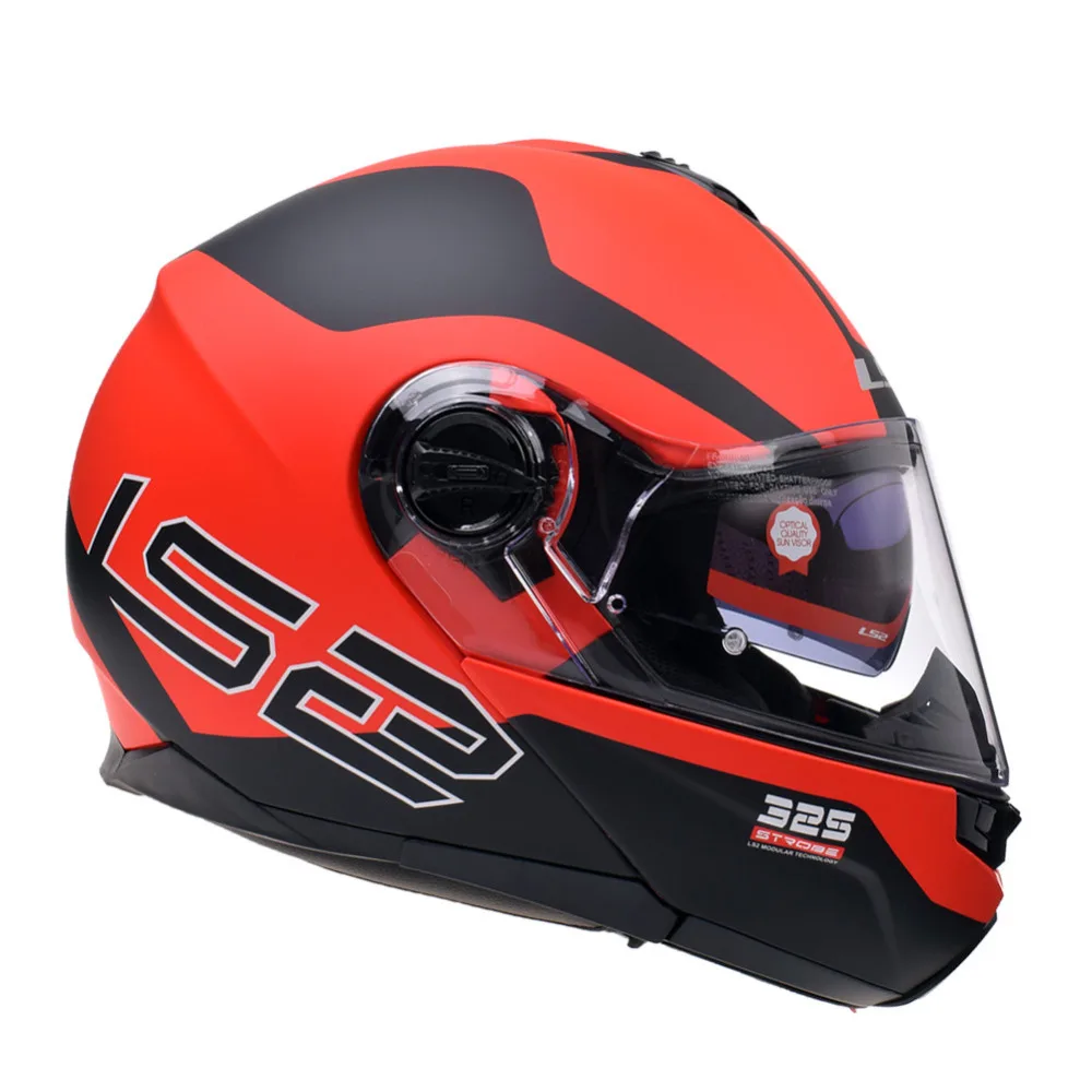 LS2 FF325 стробоскоп модульный мотоциклетный шлем Filp up Dual Visors Casco Moto Capacetes De Motociclista профессиональные Шлемы