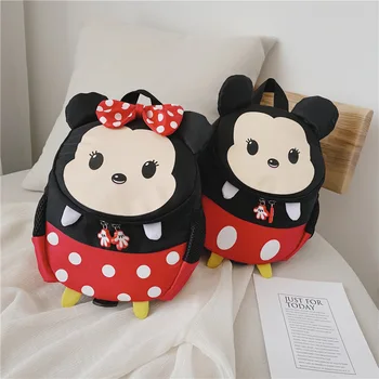 

Disney pincess Kindergarten anti-lost school bag shoulder boy girl Mickey mouse Minnie backpack baby children schoolbag purse