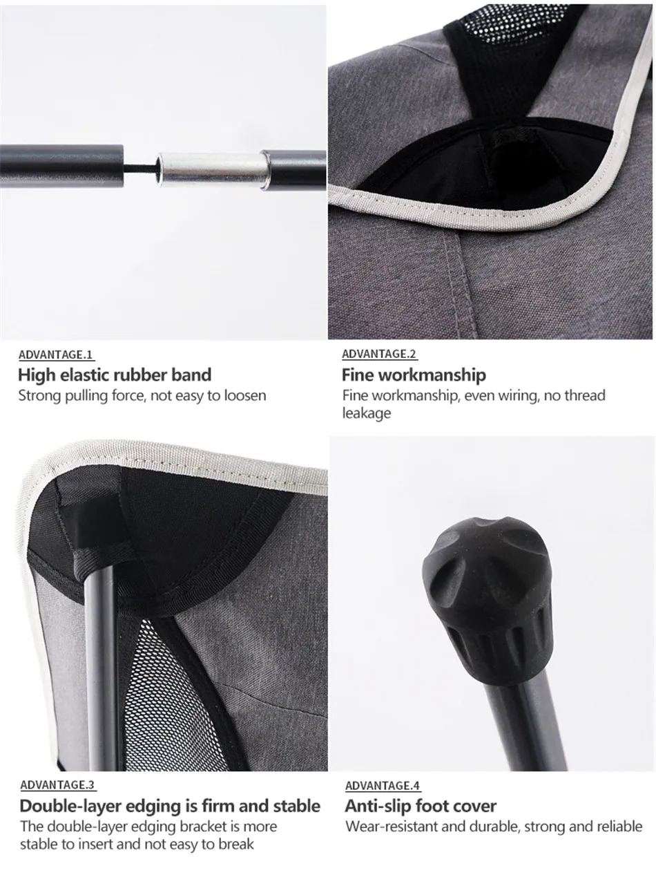 Outdoor Camping Convenient Aluminum Alloy Chair Camping Fishing Folding Moon Chair Travel Picnic Leisure Beach Director Chair