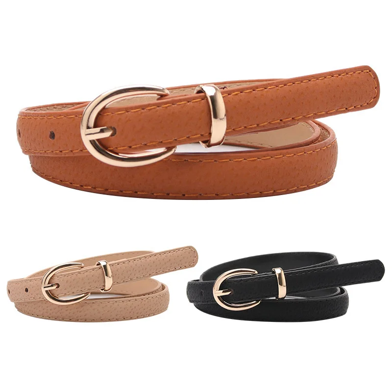 Thin Leather Female Belt Strap Black White Brown Women Belts  Ladies Dress Belt Girls Pants Jean Waist Belt ceinture femme riem white belt womens