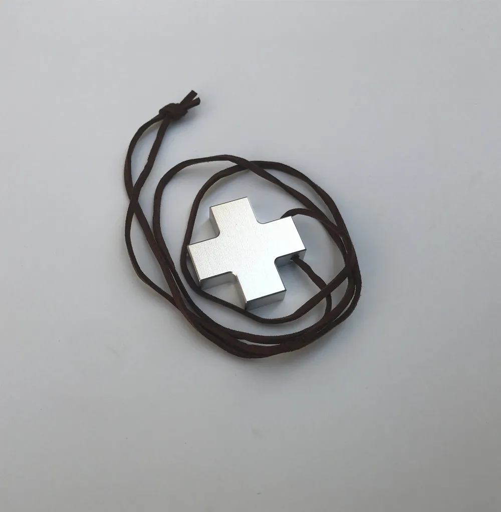 JP Anime Shin Seiki EVA Katsuragi Misato Cosplay Cross Pendant Metal Alloy Necklace Prop