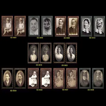 

3D Face Changing Ghost Photos Frame Halloween Party Decoration Scary Picture Frames Haunted House Bar Decor Props
