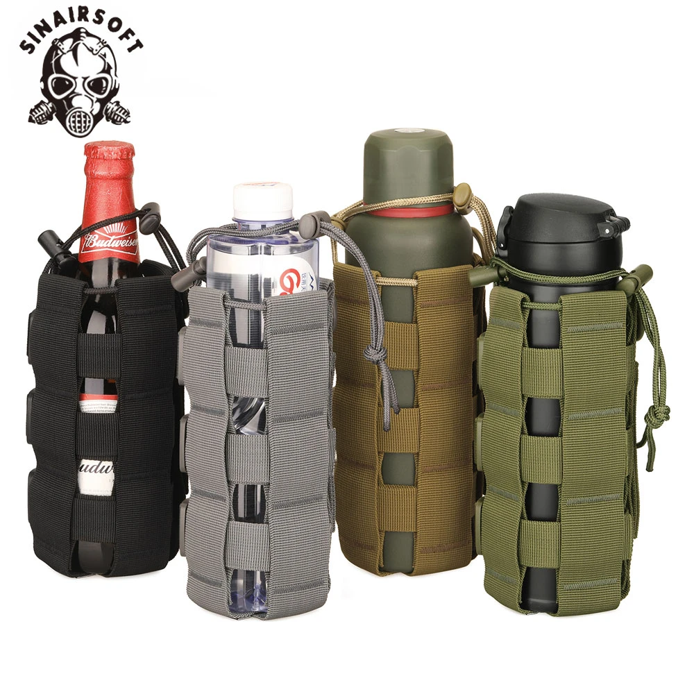 Bolsa táctica Molle botella de agua, militar de nailon para bolsa de al aire libre con sistema Molle, 0,3l 0,8l| Bolsas de caza| - AliExpress