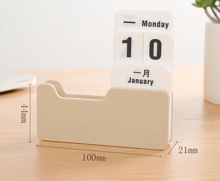 Novelty PP Perpetual Calendar Vintage DIY Calendars Art Crafts Home Office School Planning Organizer Desk Decoration Gifts