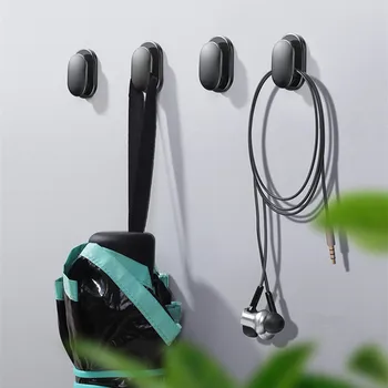 

4Pcs Small Car Holder Wall Hooks Hanger Clip For USB Cable Earphone Keychains Organizer Automobile Interior Accessories