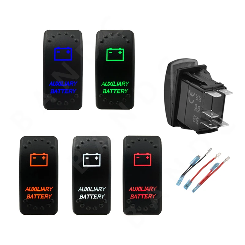 Interruttore A Bilanciere Mantenuto A Batteria Ausiliaria 5P On-Off Spst Interruttore A Levetta Con Cavo Per Auto Barca Camion Van Utv Suv 4X4 Accesso