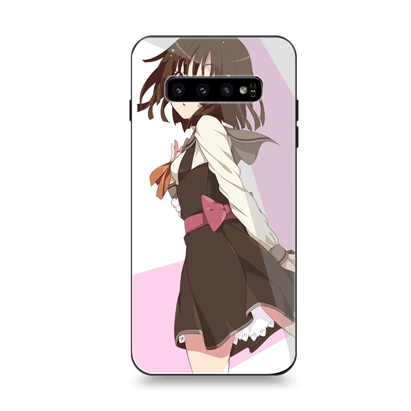 Phone Case Glass For Samsung A10 A20 A30 A40 A50 A60 A70 S7 Edge S8 Plus Note 8 9 S10 Cover Series Sengoku Nadeko Monogatari - Цвет: G5