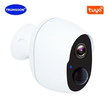 

TRUMSOON WiFi IP Camera Tuya Smart Wireless Surveillance Rechargeable Battery Waterproof HD Pet Baby Monitor Outdoor Garden