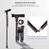 Adjustable Folding Cane With Alarm Led Light Radio And Cushionable T-handle Hiking Poles Cane Walking Stick For Elder Crutch 1