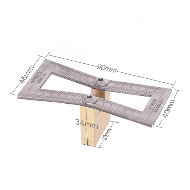 Лекало ласточкин хвост для бруса 150х150 чертеж
