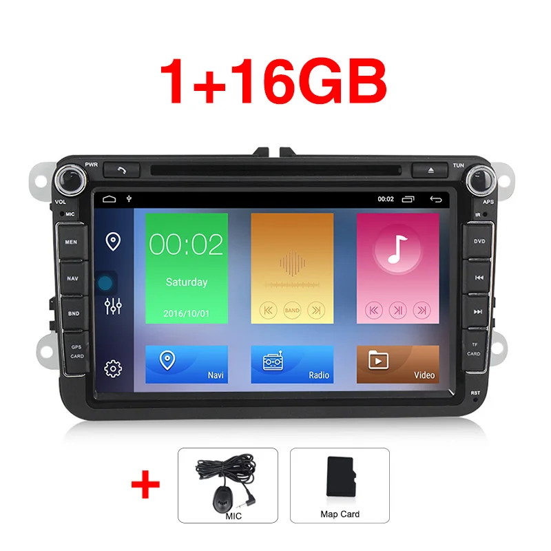 32 г Автомобильный мультимедийный плеер Android 9 gps 2 Din для VW/Golf/Tiguan/Skoda/Fabia/Rapid/Seat/Leon Canbus Automotivo DVD Радио DSP - Цвет: 16G