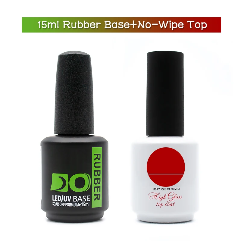 

Latest No-Wipe Top Coat Gel Varnish for Nail Art 15ml Thick Rubber Base Nail Gel Polish Soak Off UV Led Gellak Nails Desgin Glue