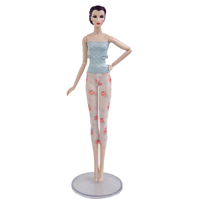 3sets/lot Colorful Fashion Doll Clothes For Barbie Doll Lace Top& Shorts Legging Outfits For Barbie Dolls 1/6 Doll Accessories