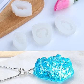 

Crystal Cluster Silicone Mold UV Epoxy Pendant Simulation Original Stone Resin Mould DIY Crafts Key Chain Jewelry Making Tools