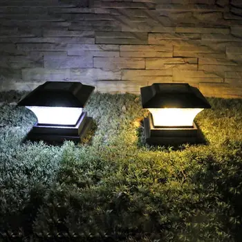 価格 防水ソーラーパワーled柱ランプabs正白色/ウォームライトニッケル水素1.2vヤードポストライト庭のフェンスライトの装飾