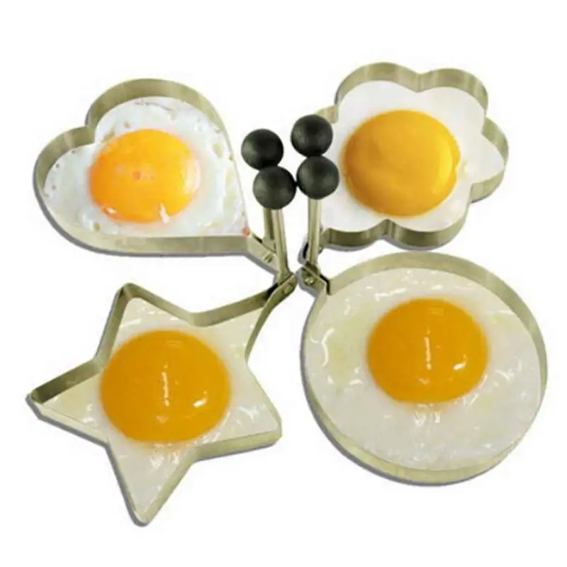 1 pcs Stainless Steel Fried Egg Shaper Omelette Mold Ring Pancake Mould Frying Egg Molds Cooking Tool Random Style