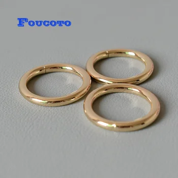 

200pcs/lot Metal buckles hardware O rings round wheel 25mm webbing gold for dog harness horse products bags sewing accessories