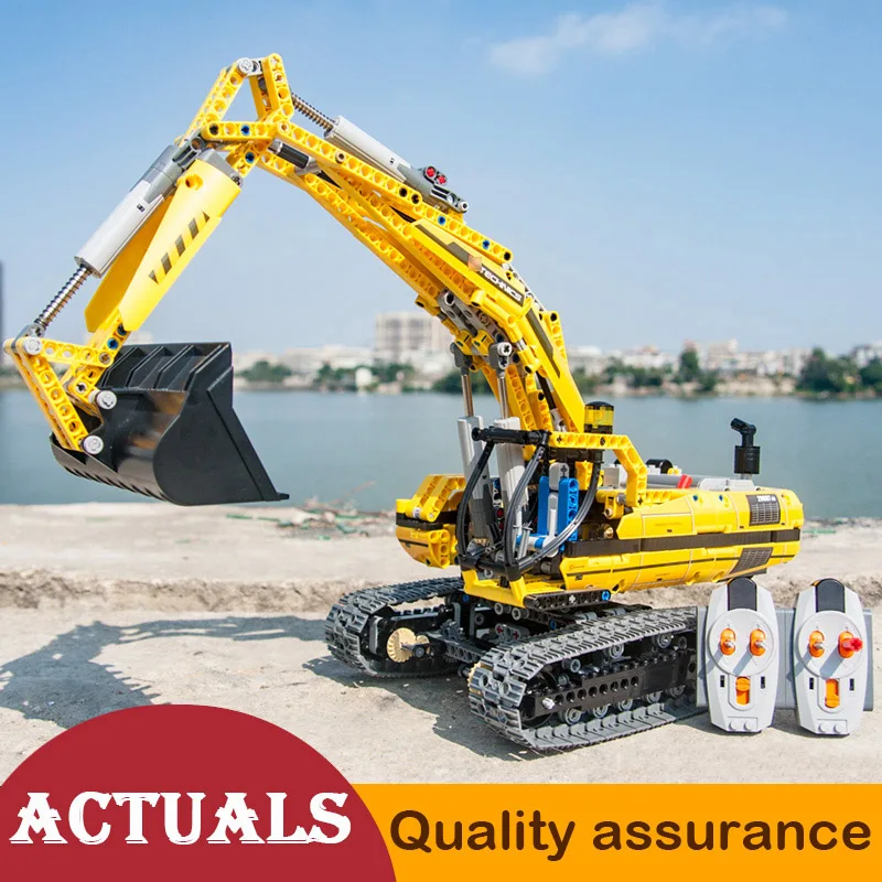 

Technic 20007 RC Motorized Excavator Set Building Blocks Model Bricks Assembled Toys Compatible legoed 8043 Have Power