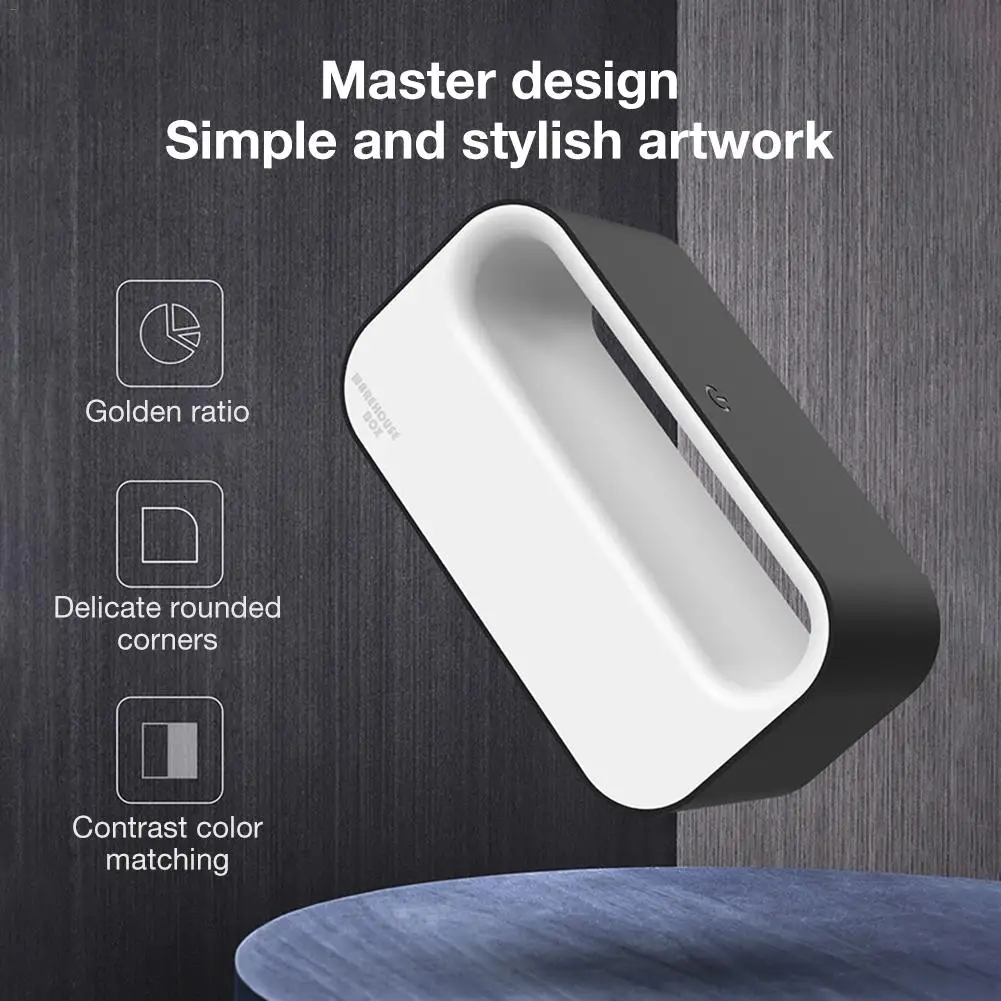 Multi-function Plug Touch Storage Box With LED Atmosphere Light Charging Cable Storage Organizer Base Power Strip Cable Box