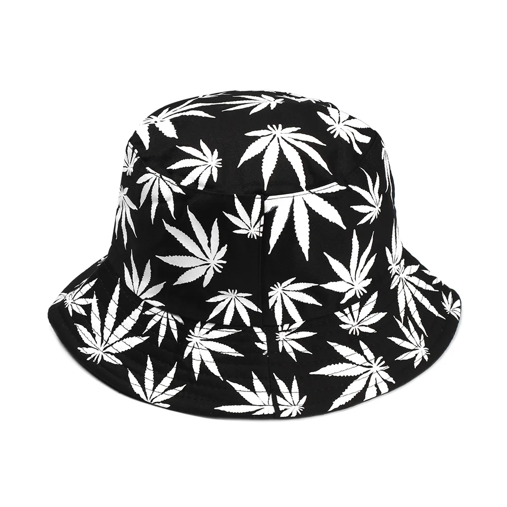 Новинка, модная женская и мужская пара, хлопковая Рыбацкая шляпа, хип-хоп кепка, кленовый лист, Панама, Панама, шляпа от солнца, плоский верх, рыбацкие шляпы, кепка s Boonie